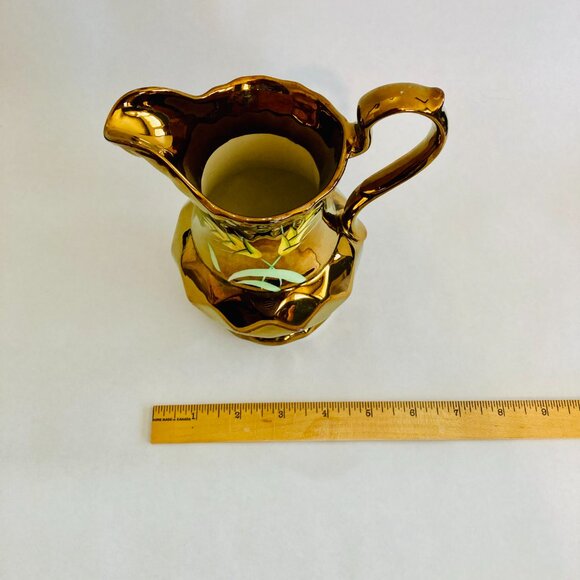 Wade England Copper 5” Ceramic Pitcher Hand Painted - Picture 10 of 15